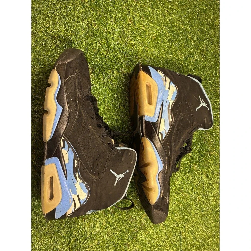 Nike Air Jordan 6 Retro UNC Black University Blue Men’s Size 9.5 DZ4474-004